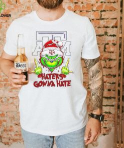 Texas A&M Aggies Grinch middle finger haters gonna hate shirt 2 Texas A&M Aggies Grinch middle finger haters gonna hate shirt