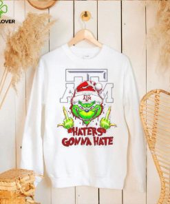 Texas A&M Aggies Grinch middle finger haters gonna hate shirt 3 Texas A&M Aggies Grinch middle finger haters gonna hate shirt