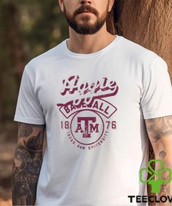 Texas A&M Aggies Ivory Baseball Logo T Shirt