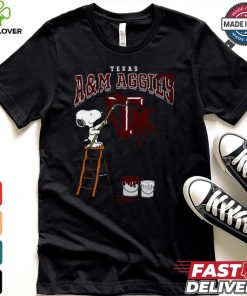 Texas A&M Aggies Snoopy Painting Shirt
