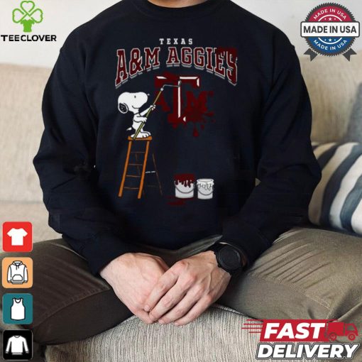 Texas A&M Aggies Snoopy Painting Shirt