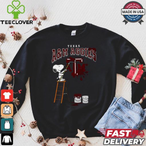 Texas A&M Aggies Snoopy Painting Shirt