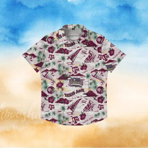 Texas A&M Aggies Thematic Stadium Print Hawaiian Shirt