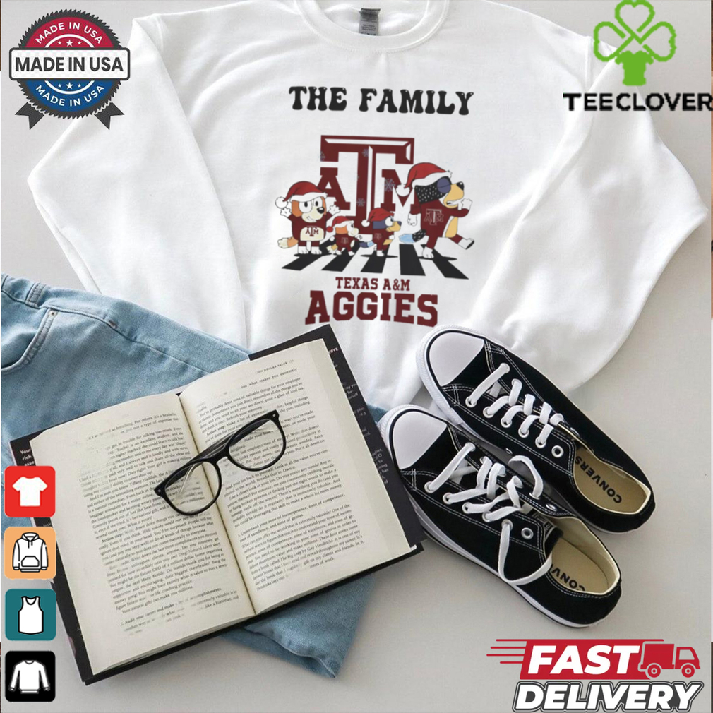 Texas A&M Aggies X Family Bluey Merry Christmas 2024 Shirt Texas A&M Aggies X Family Bluey Merry Christmas 2024 Shirt