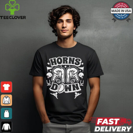 Texas A&M Aggies football horns down t shirt