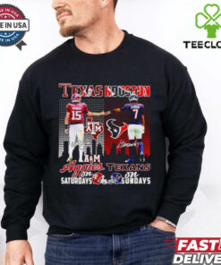 Texas A&M Aggies on Saturdays Houston Texans on Sundays Weigman and Stroud shirt