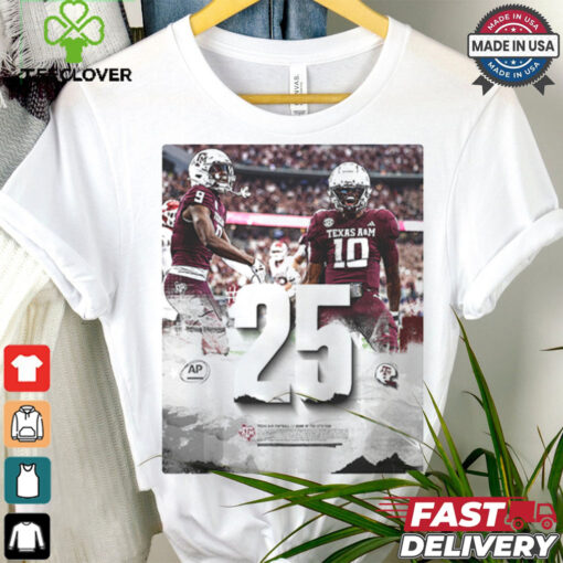 Texas A&M Football   Ranked 25th and Rising T Shirt
