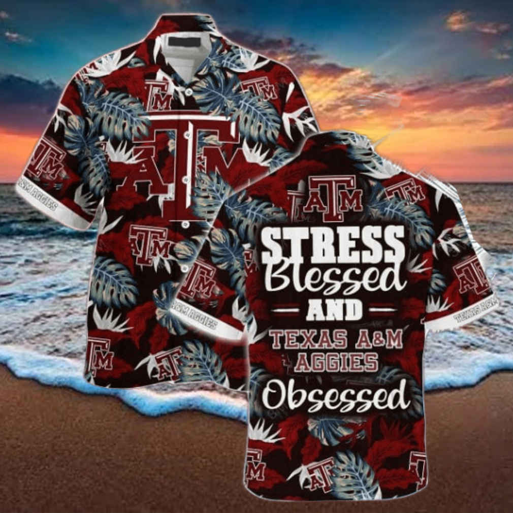 Texas A&M Aggies Stress Blessed Hawaiian Shirt Texas A&M Aggies Stress Blessed Hawaiian Shirt