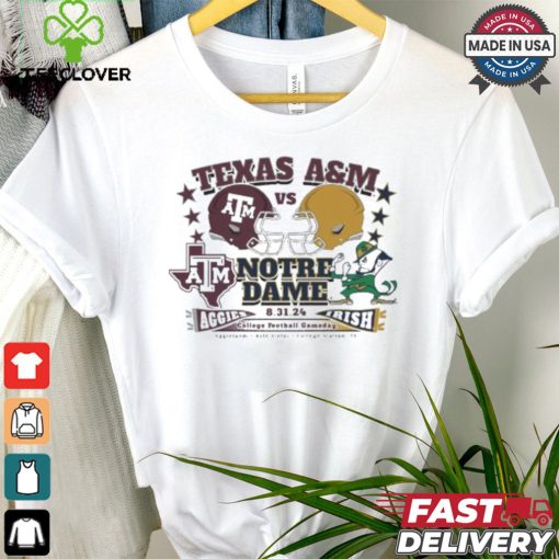 Texas A&m Vs Notre Dame College Football Gameday Aggieland Kyle Fields College Station Tx T hoodie, sweater, longsleeve, shirt v-neck, t-shirt