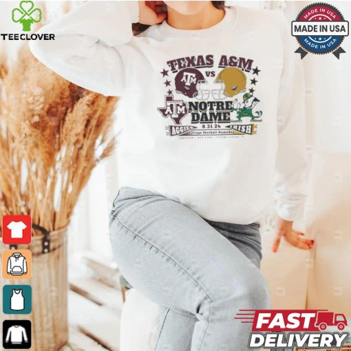 Texas A&m Vs Notre Dame College Football Gameday Aggieland Kyle Fields College Station Tx T hoodie, sweater, longsleeve, shirt v-neck, t-shirt