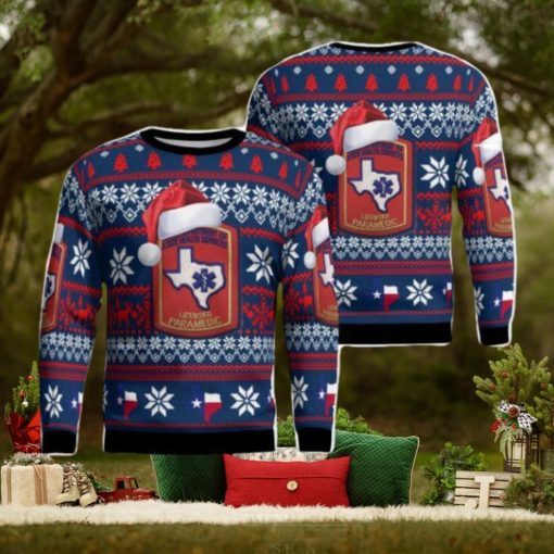 Texas Department Of State Health Services EMT Licensed Paramedic Christmas Ugly Sweater Xmas Christmas Hoilday Gift