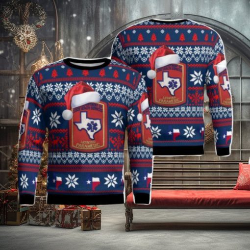Texas Department Of State Health Services EMT Licensed Paramedic Christmas Ugly Sweater Xmas Christmas Hoilday Gift