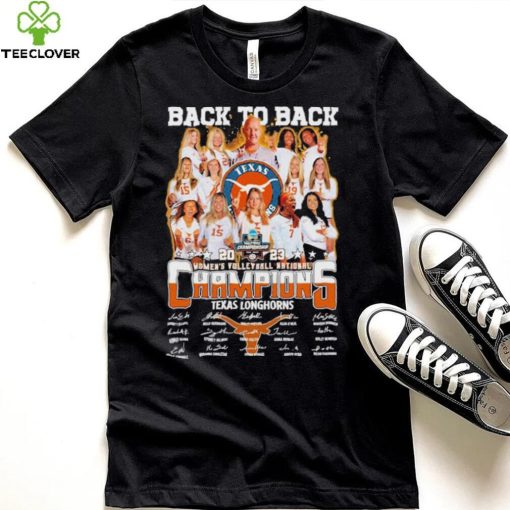 Texas Longhorn Back To Back 2023 Women’s Volleyball National Champions Signatures Shirt