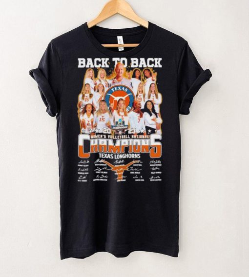 Texas Longhorn Back To Back 2023 Women’s Volleyball National Champions Signatures Shirt