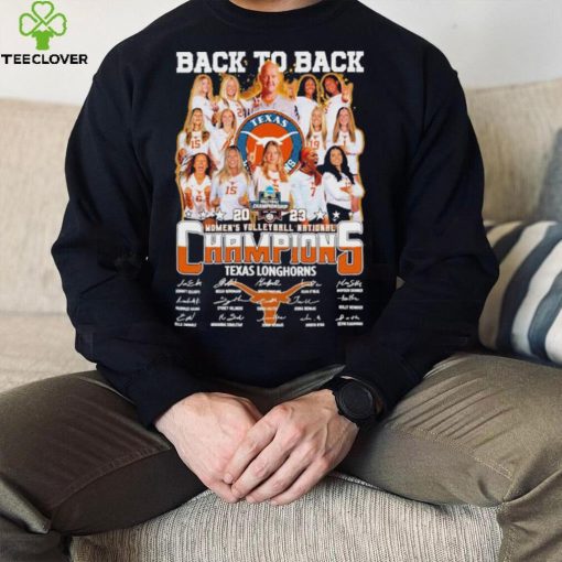 Texas Longhorn Back To Back 2023 Women’s Volleyball National Champions Signatures Shirt