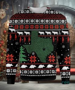 Texas Longhorn Bluebonnet Armadillo Ugly Christmas Sweater
