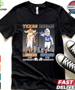 Texas Longhorn On Saturdays Dallas Cowboys On Sundays Character Shirt