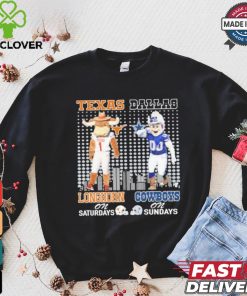 Texas Longhorn On Saturdays Dallas Cowboys On Sundays Character Shirt