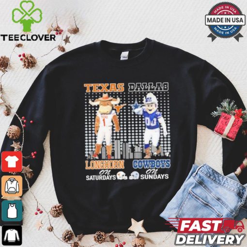 Texas Longhorn On Saturdays Dallas Cowboys On Sundays Character Shirt