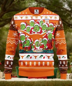 Texas Longhorns 12 Grinch Xmas Day Ugly Christmas Sweater For Sport Fans Christmas Gift