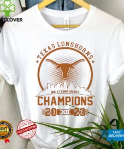 Texas Longhorns 2023 Big 12 Conference Football Champions Skyline Shirt