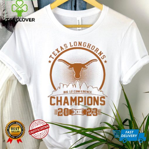 Texas Longhorns 2023 Big 12 Conference Football Champions Skyline Shirt