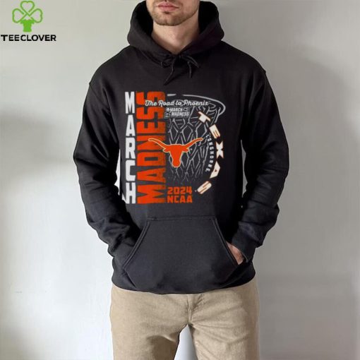 Texas Longhorns 2024 NCAA Basketball the road to Phoenix March Madness hoodie, sweater, longsleeve, shirt v-neck, t-shirt