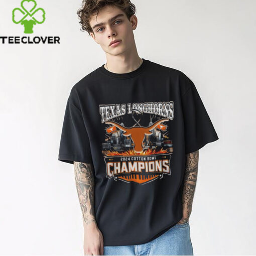 Texas Longhorns 2025 Cotton Bowl Champions 2025 Lineup List Fire Shirt