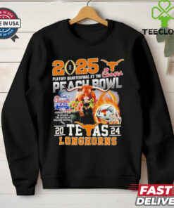 Texas Longhorns 2025 Playoff Quarterfinal at The Chick-fil-A Peach Bowl Shirt, celebrating the Longhorns' appearance in this prestigious playoff game with a bold, team-centered design.