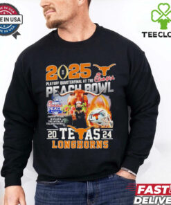 Texas Longhorns 2025 Playoff Quarterfinal at The Chick-fil-A Peach Bowl Shirt, celebrating the Longhorns' appearance in this prestigious playoff game with a bold, team-centered design.