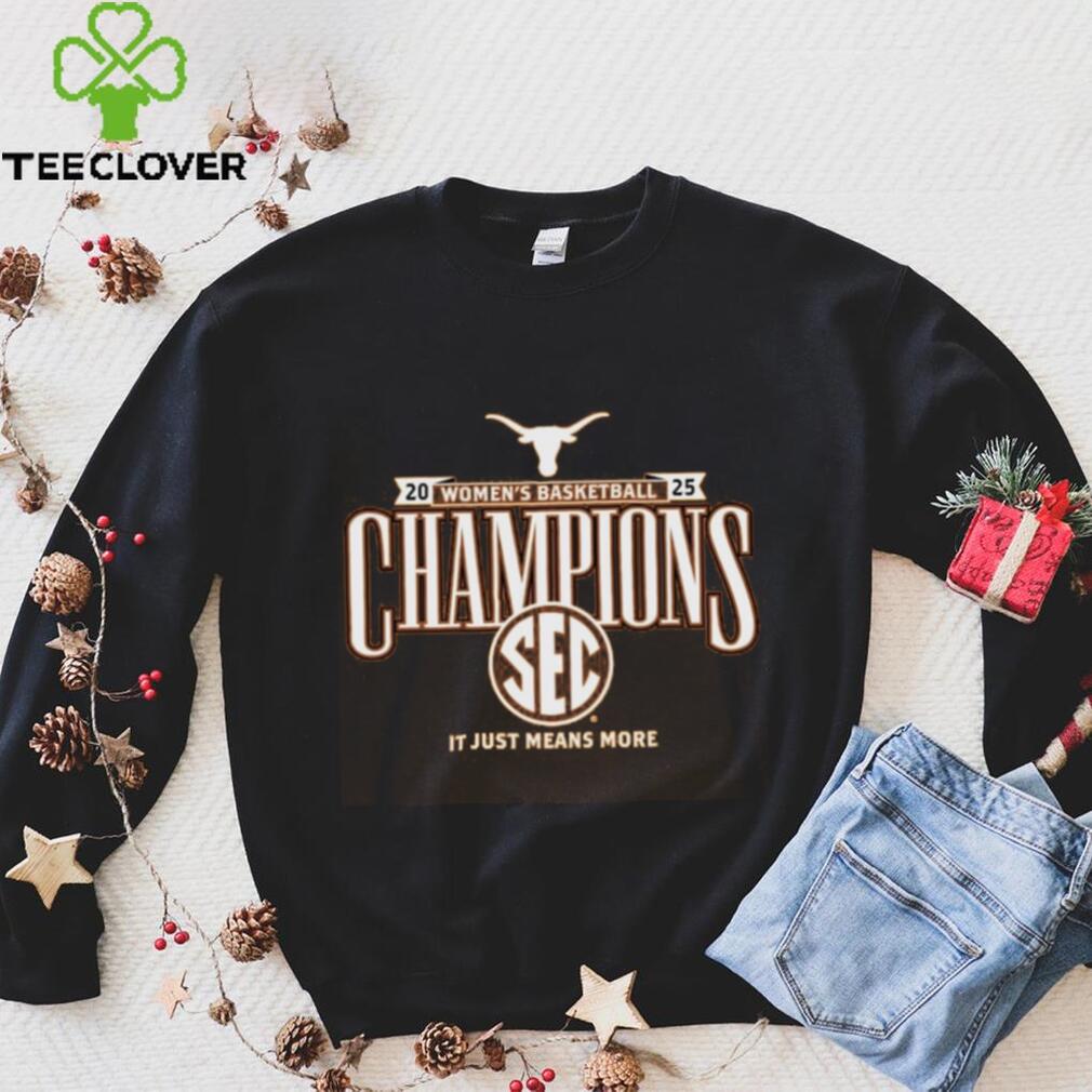 Texas Longhorns 2025 SEC Women's Basketball Regular Season Champions Locker Room T Shirt Texas Longhorns 2025 SEC Women's Basketball Regular Season Champions Locker Room T Shirt