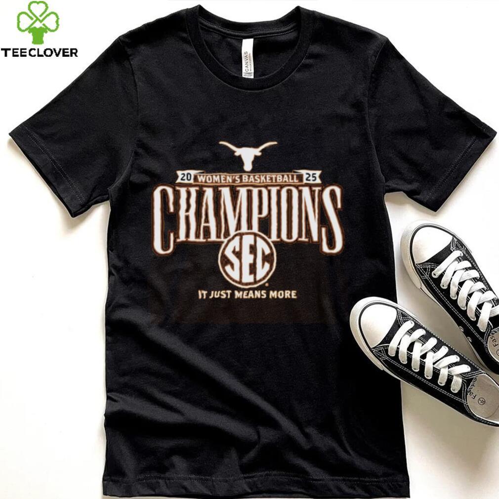 Texas Longhorns 2025 SEC Women's Basketball Regular Season Champions Locker Room T Shirt Texas Longhorns 2025 SEC Women's Basketball Regular Season Champions Locker Room T Shirt