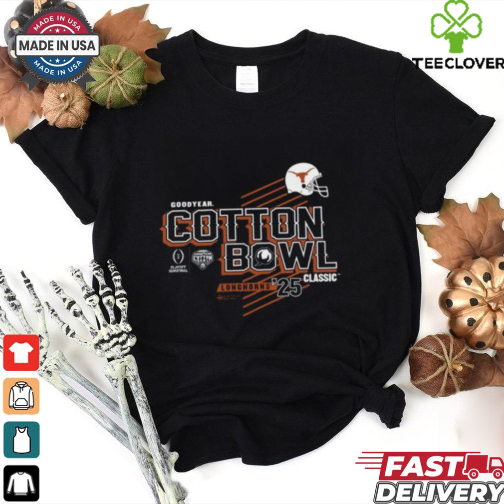 Texas Longhorns College Football Semifinal 2025 Goodyear Cotton Bowl Bound Helmet Unisex Sweater T Shirt Texas Longhorns College Football Semifinal 2025 Goodyear Cotton Bowl Bound Helmet Unisex Sweater T Shirt