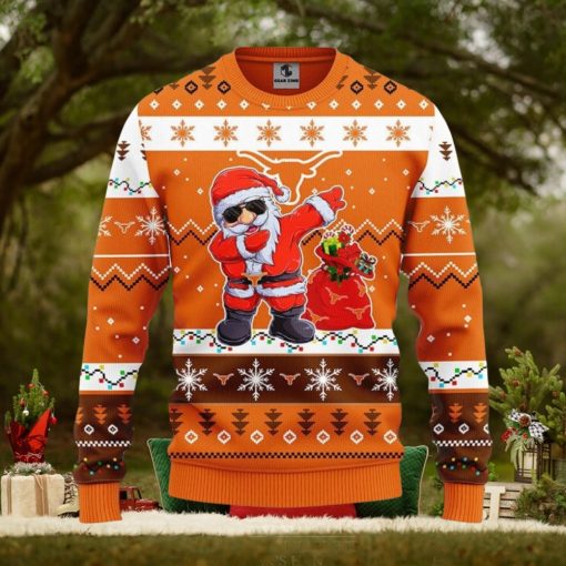 Texas Longhorns Dabbing Santa Claus Christmas Ugly Sweater Sport Christmas Gift Ideas