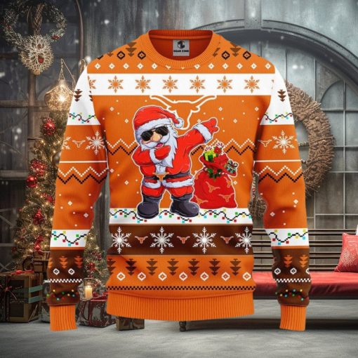 Texas Longhorns Dabbing Santa Claus Christmas Ugly Sweater Sport Christmas Gift Ideas