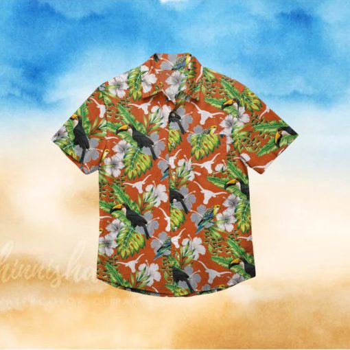 Texas Longhorns Floral Hawaiian Shirt