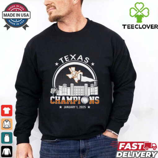 Texas Longhorns Football January 1 2025 Rose Champions Skyline Shirt