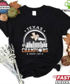 Texas Longhorns Football January 1 2025 Rose Champions Skyline Shirt