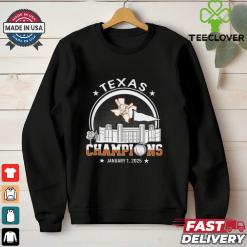 Texas Longhorns Football January 1 2025 Rose Champions Skyline Shirt