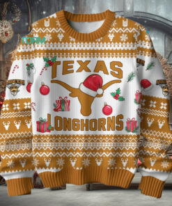 Texas Longhorns Football Merry Christmas Ugly Sweater