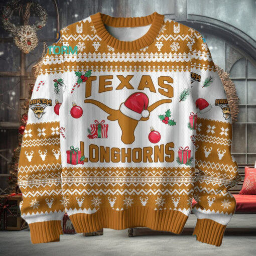 Texas Longhorns Football Merry Christmas Ugly Sweater