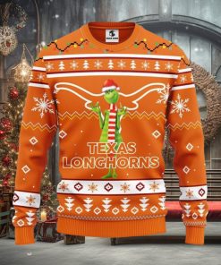 Texas Longhorns Funny Grinch Christmas Ugly Sweater Christmas Gift Ideas For Fans