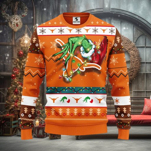 Texas Longhorns Grinch Christmas Ugly Sweater