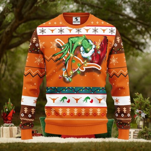 Texas Longhorns Grinch Christmas Ugly Sweater