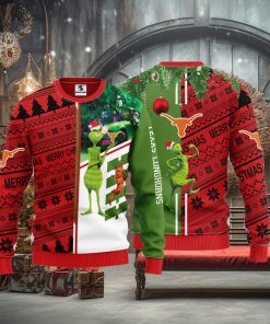 Texas Longhorns Grinch & Scooby doo Christmas Ugly Sweater 1