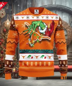Texas Longhorns Grinch Ugly Christmas Sweater