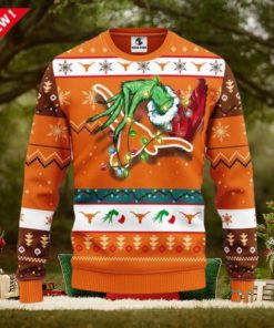Texas Longhorns Grinch Ugly Christmas Sweater 1 Texas Longhorns Grinch Ugly Christmas Sweater