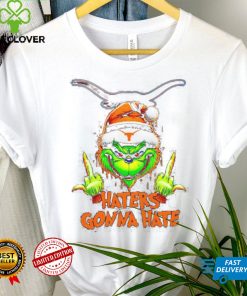 Texas Longhorns Grinch middle finger haters gonna hate shirt 1 Texas Longhorns Grinch middle finger haters gonna hate shirt