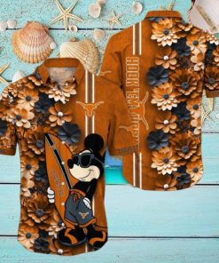 Texas Longhorns Hawaiian Shirt Mickey Love Surfing Trending Summer Gift