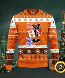 Texas Longhorns Hohoho Mickey Christmas Ugly Sweater